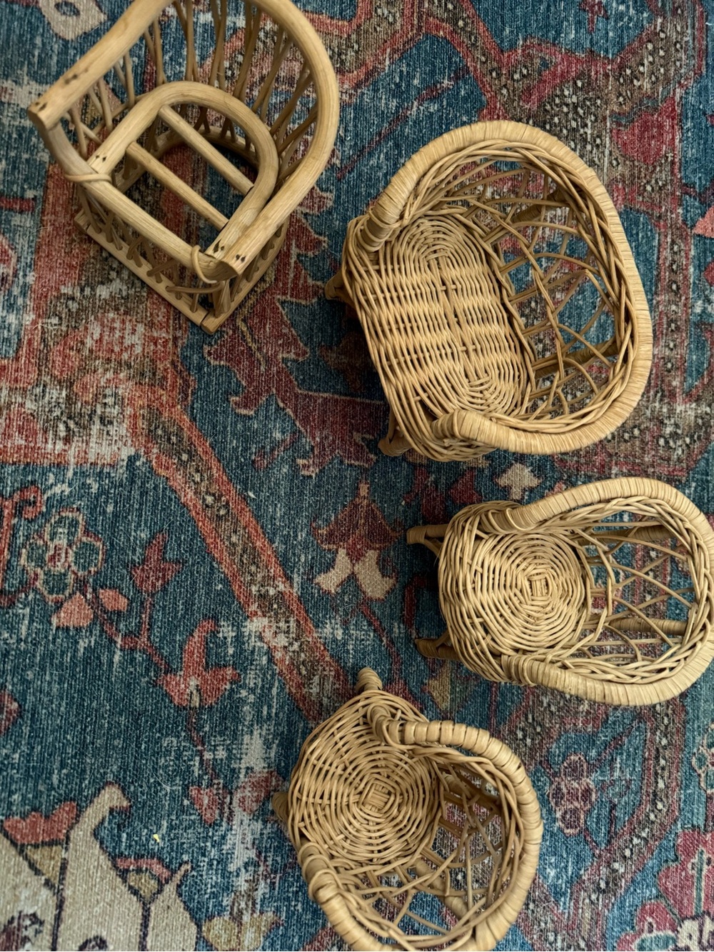 Natural Rattan Miniature Chair Set